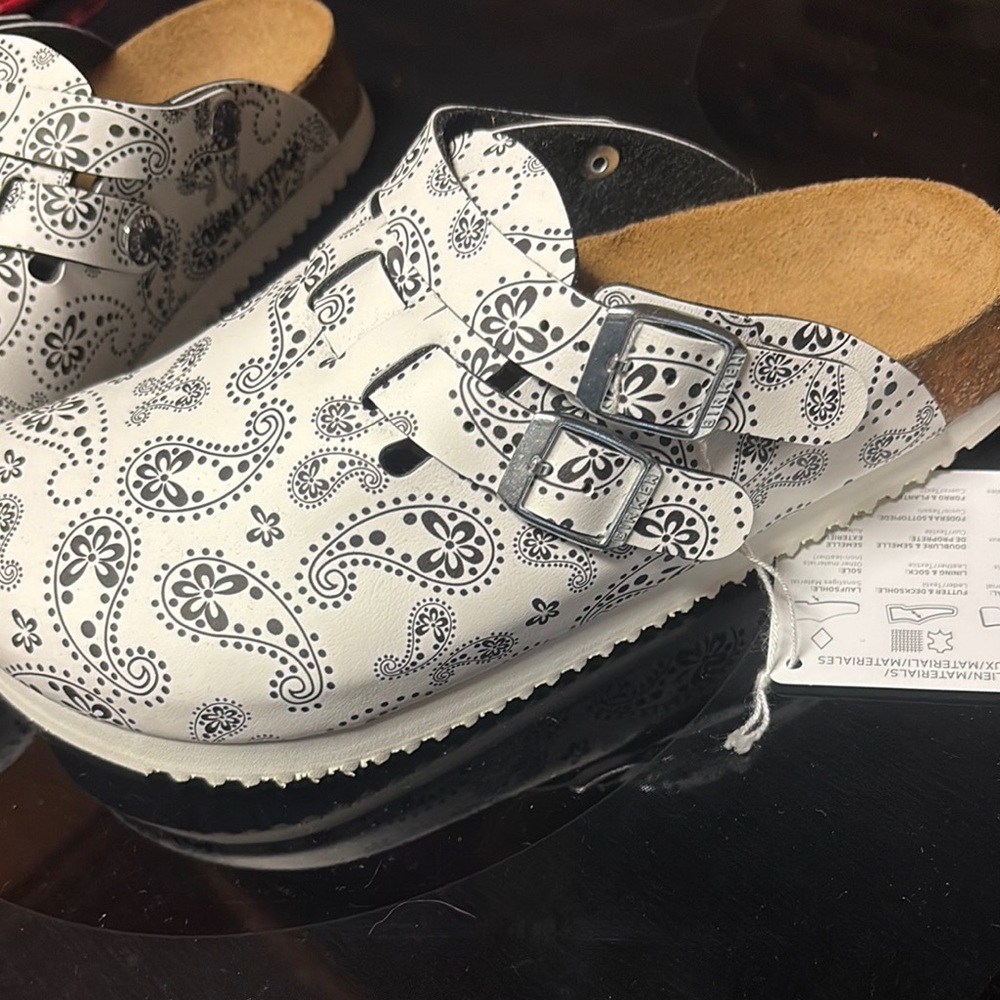 Birkenstock Monochrome Paisley Clogs - Picture 5 of 7